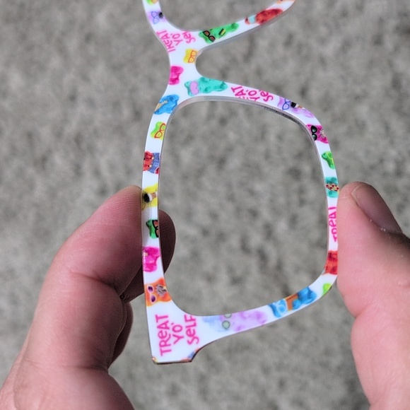 NWOT Pair Eyewear LARKIN Magnetic Topper Treat Yo Self Gummy Bear Print - Picture 2 of 6